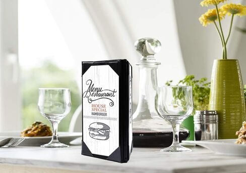 3 حزم حامل القائمة يغطي القائمة مطعم 4.25 × 11 بوصة حامل غطاء القائمة الجلدية 4.25 × 11 بوصة 3 وجهات النظر in Kuwait