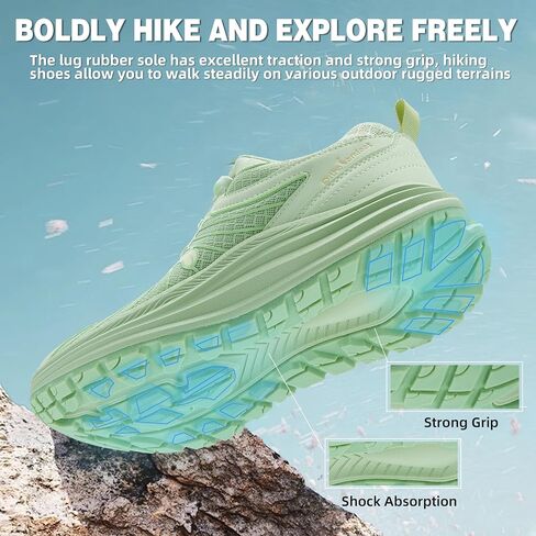 Women's Orthopedic Trail Running Shoes: Comfortable Arch Support Plantar Fasciitis Orthotic Athletic Sneakers, Casual Flat Feet Sports Workout Walking Hiking Shoes for Foot Heel and Pain Relief in Kuwait
