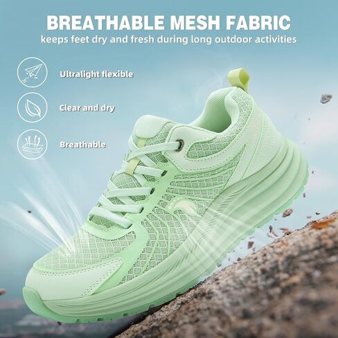 Women's Orthopedic Trail Running Shoes: Comfortable Arch Support Plantar Fasciitis Orthotic Athletic Sneakers, Casual Flat Feet Sports Workout Walking Hiking Shoes for Foot Heel and Pain Relief in Kuwait
