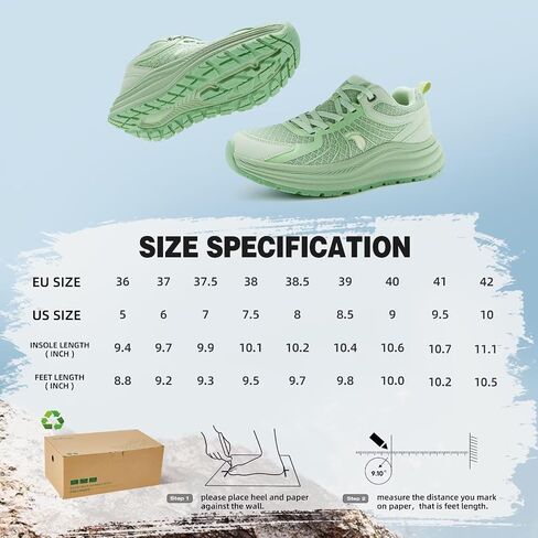 Women's Orthopedic Trail Running Shoes: Comfortable Arch Support Plantar Fasciitis Orthotic Athletic Sneakers, Casual Flat Feet Sports Workout Walking Hiking Shoes for Foot Heel and Pain Relief in Kuwait