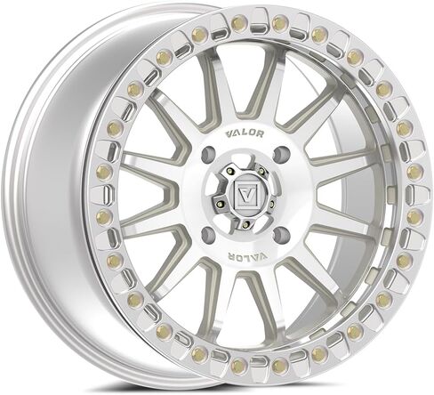 17x8 Valor Offroad V09 Raw Machined Beadlock UTV Wheel 4x156 (40mm) in Kuwait
