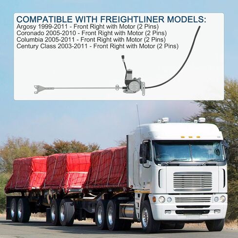 منظم نوافذ الطاقة مع محرك متوافق مع Freightliner Argosy 1999-2011 Century Class 2003-2011 Columbia Coronado 2005-2010 جانب السائق الأيسر الأمامي in Kuwait