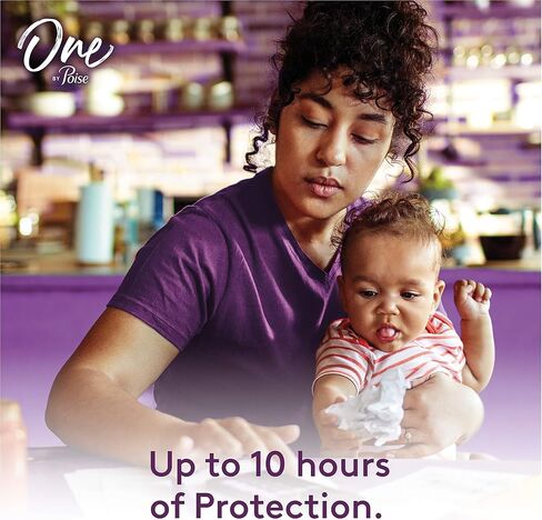 One by Poise Feminine Pads with Wings (2-in-1 Period & Bladder Leakage Pad for Women), Regular, Heavy Absorbency for Period Flow, Light Absorbency for Bladder Leaks, 54 Count (3 Pack of 18) in Kuwait