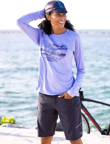 شورت تيري لركوب الدراجات للنساء، شورت مريح لركوب الدراجات الجبلية بدون وسادة منفردة للنساء، شورت مقاوم للماء للمشي لمسافات طويلة in Kuwait