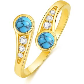 14K Yellow Gold Adjustable Toe Ring for Women, Real Gold Gemstone Open Toe Rings Fine Summer Beach Foot Fine Jewelry Gifts for Mom Wife Nana Birthday Christmas Mother's Day in Saudi Arabia
