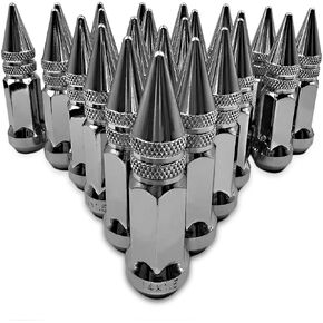 M14x1.5 صواميل العروة المدببة باللون الأزرق، 24 قطعة 14 مم × 1.5 صواميل عجلة طويلة مع مقبس واحد متوافق مع Ford F250 F350 Super Duty، Chevy Silverado 1500 GMC Sierra 1500 Ford F150، Toasted Blue. in Saudi Arabia