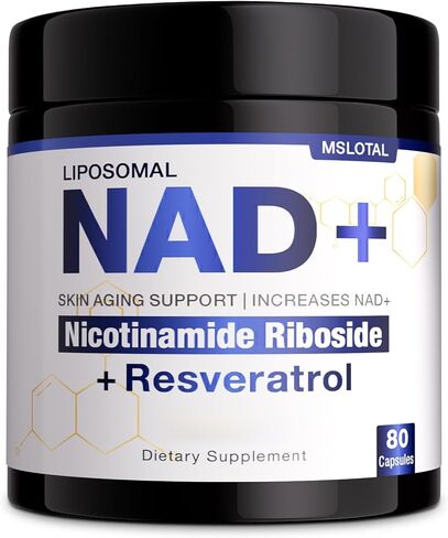 NAD+ Supplement - NAD Nicotinamide Riboside Resveratrol NAD Supplement 1000mg Pure Organic for Women and Men Anti-Aging, Energy, Focus, 80 Capsules in Saudi Arabia