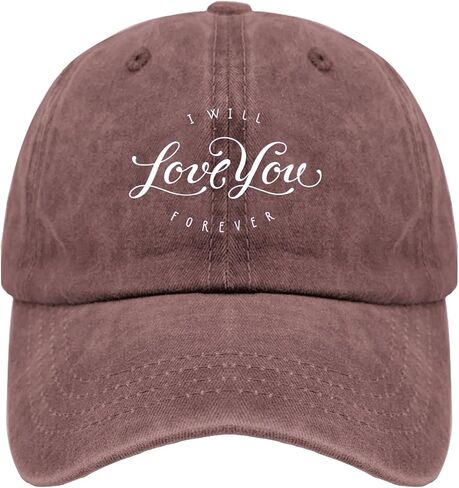 I Will Love You Forever Hat Women's Hat Pigment Black Womens Golf Hat Gifts for Boyfriends Outdoor Hat in Saudi Arabia