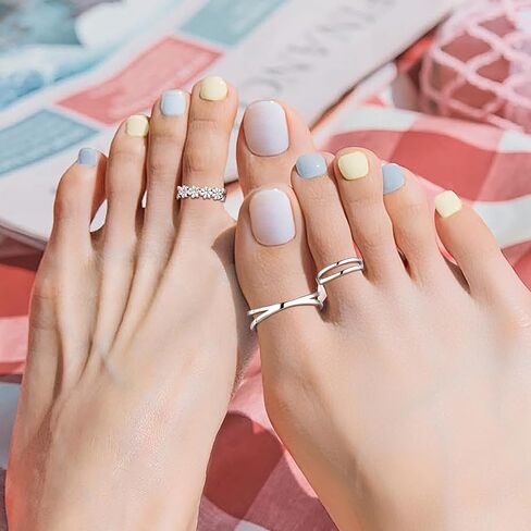 3Pcs Toe Rings for Women Sterling Silver, Non Tarnish Silver Toe Rings Set, Adjustable Flower Summer Beach Foot Jewelry Gifts for Women in Saudi Arabia