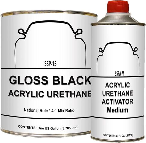 Speedokote Gloss Black 2K acrylic urethane ، 4: 1 Gallon Medium Kit ، SSP-15/SSPA-M in Saudi Arabia
