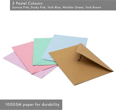 Pukka Pad, Carpe Diem Gummed Envelopes for Greeting Cards and Invitations - Pack of 25 Fresh White Envelopes - A7, 5.25 x 7.25 in in Saudi Arabia