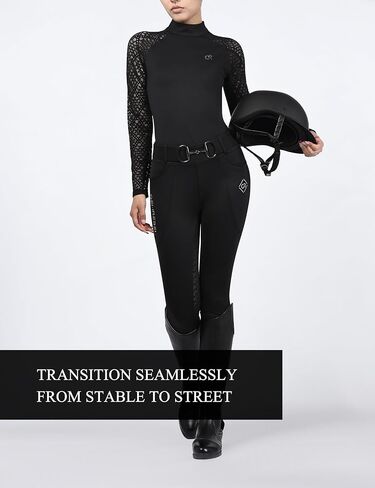 Lace Long Sleeve Horse Riding Shirt Horseback Riding Shirts for Women Perfect Breathable Comfortable Rider Top in Saudi Arabia