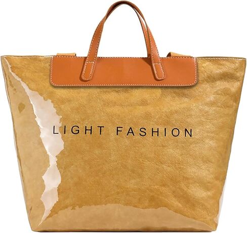 كبيرة PVC حقيبة حقيبة المرأة رسائل طباعة ورقة كرافت تحمل جميع حقيبة أعلى مقبض بولي in Kuwait