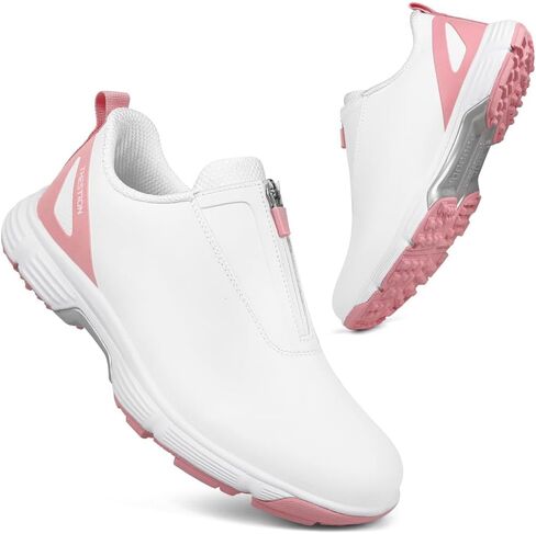 THESTRON Women Waterproof Golf Shoes Spikes Golf Training Sneakers Female Golf Footwears Zipper Golf Sports Shoes Women Walking Sneakers with Spikes Zipper in Kuwait
