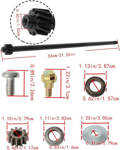 617-04094 Steering Rod Shaft Sector Gear Kit Replacement for MTD for Cub Cadet for Troy Bilt for Craftsman Mower Replace 948-0389 938-05078 738-05078 738P07154 in Saudi Arabia