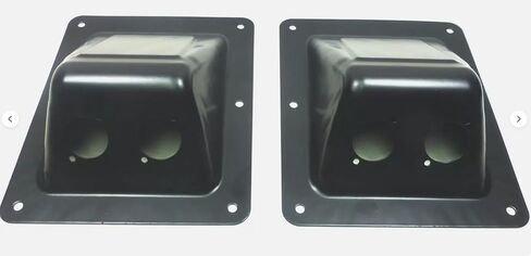(2) Two Black Large Recessed Dish Plates for Speakon or XLR Connectors. in Saudi Arabia