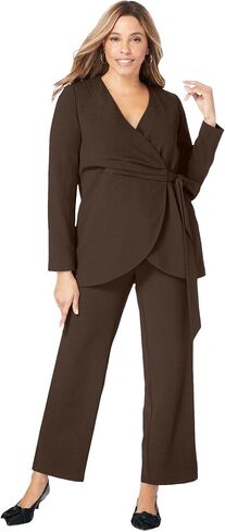 Jessica London Women's Plus Size 2-Piece Faux Wrap Pantsuit in Kuwait