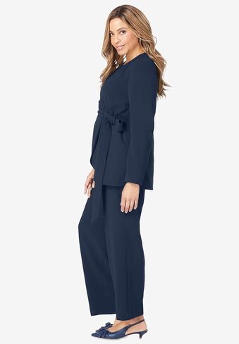 Jessica London Women's Plus Size 2-Piece Faux Wrap Pantsuit in Kuwait