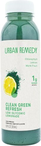 Urban Remedy Clean Green Refresh Lemonade – Low-Glycemic Detox Drink with Chlorophyll, Monk Fruit & Lemon Juice for Clarity and Hydration. Vegan, Non-GMO, 12 fl oz in Saudi Arabia