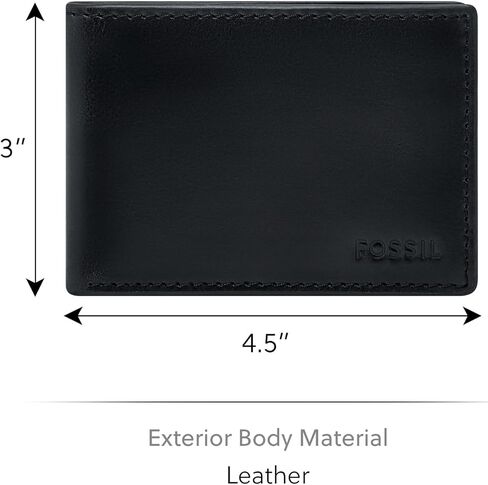 Fossil Men's Westover Front Pocket Wallet, Black in Saudi Arabia