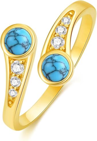 14K Yellow Gold Adjustable Toe Ring for Women, Real Gold Gemstone Open Toe Rings Fine Summer Beach Foot Fine Jewelry Gifts for Mom Wife Nana Birthday Christmas Mother's Day in Saudi Arabia