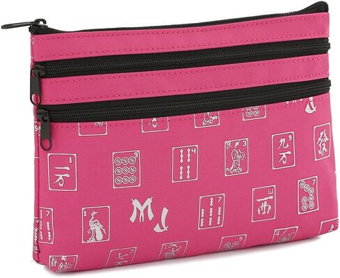 Kaopos Fuchsia Logo Pattern 3 Zipper Mah Jong Presh for Mahjong Cardf in Saudi Arabia