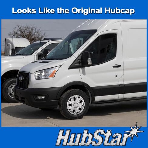 استبدال HubCap لـ Ford Transit 150 و 250 و 350: 2015-2024 ، غطاء عجلة 16 بوصة (فضية ، 4 قطع) in Saudi Arabia