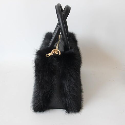 Gegefur Women's Faux Fur Fur حقائب اليد Furry Fluffy Satchel للنساء ، أمي ، صديق ، وصيفات الشرف in Kuwait
