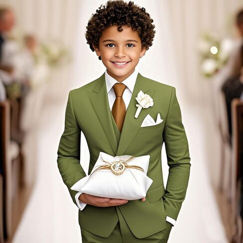 Boys Suit 3 Piece Double Breasted Suit for Boys Tuxedo Slim Fit Formal Suits for Wedding Prom Party in Saudi Arabia