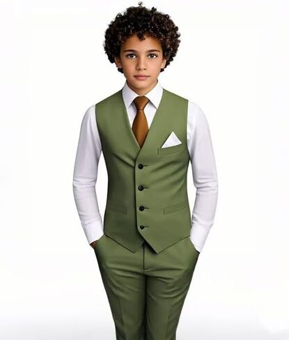 Boys Suit 3 Piece Double Breasted Suit for Boys Tuxedo Slim Fit Formal Suits for Wedding Prom Party in Saudi Arabia