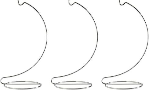 Creative Hobbies 8 Inch Tall Ornament Display Stand Hanger Holder, Bright Gold Plated | Pack of 3 in Saudi Arabia