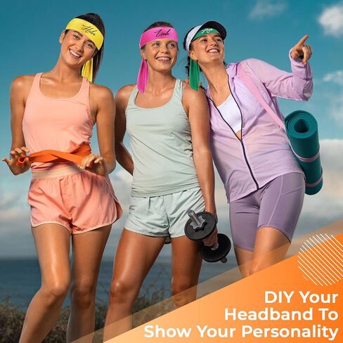 Hiboom 50 Pcs Head Tie Headbands Men Women Ninja Karate Tie Athletic Sweatbands for Sports Basketball Tennis Running Workout in Saudi Arabia