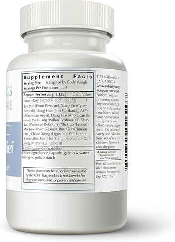 الإغاثة النسائية - أفضل PMs العشبية ، وآلام الدورة الشهرية والتشنج المبتكر (180 كبسولة) | تساعد صيغة التمثيل السريع على تخفيف التوتر وتنسيق وتغذية الدم والكبد الناعم Qi وتكسير الركود in Kuwait