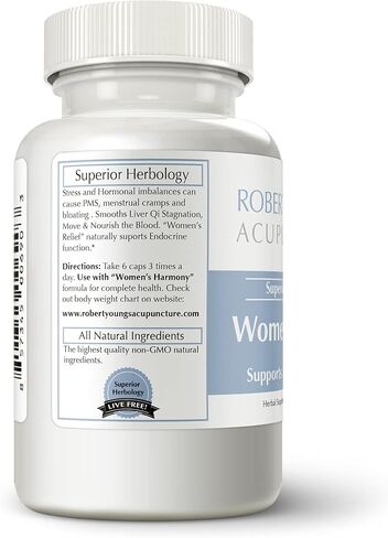 الإغاثة النسائية - أفضل PMs العشبية ، وآلام الدورة الشهرية والتشنج المبتكر (180 كبسولة) | تساعد صيغة التمثيل السريع على تخفيف التوتر وتنسيق وتغذية الدم والكبد الناعم Qi وتكسير الركود in Kuwait