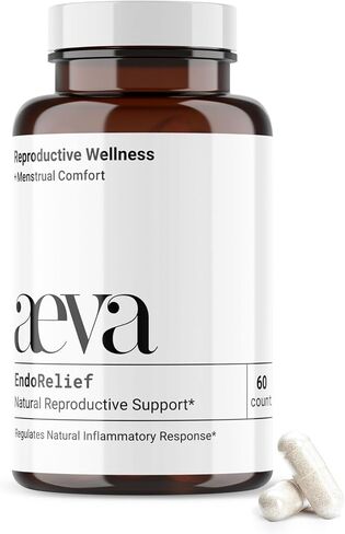Aeva EndoRelief – Serrapeptase-Powered Reproductive Support for Period Discomfort, Hormonal Balance & Healthy Tissue Response – Functional Medicine Formula for Women – Made in California in Saudi Arabia