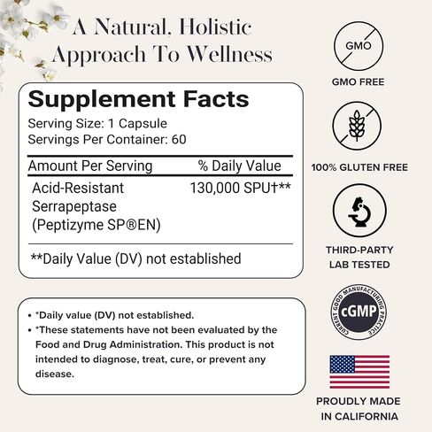 Aeva EndoRelief – Serrapeptase-Powered Reproductive Support for Period Discomfort, Hormonal Balance & Healthy Tissue Response – Functional Medicine Formula for Women – Made in California in Saudi Arabia
