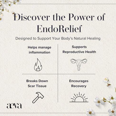 Aeva EndoRelief – Serrapeptase-Powered Reproductive Support for Period Discomfort, Hormonal Balance & Healthy Tissue Response – Functional Medicine Formula for Women – Made in California in Saudi Arabia