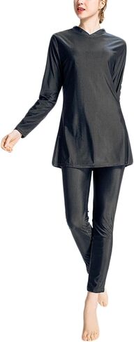 2 Piece Abaya for Women Muslim Long Sleeve Hoodies and Pants Set Yoga Workout Swimsuits Dubai Islamic Muslim Clothes in Saudi Arabia