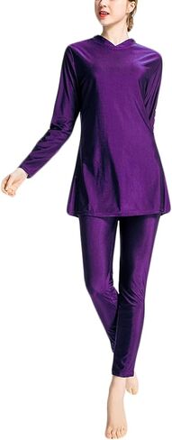 2 Piece Abaya for Women Muslim Long Sleeve Hoodies and Pants Set Yoga Workout Swimsuits Dubai Islamic Muslim Clothes in Saudi Arabia