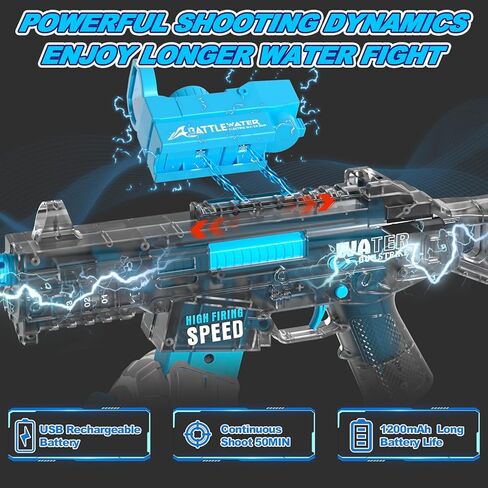 مسدسات المياه الكهربائية للأطفال والكبار: عبوتان من مسدسات الرش الأوتوماتيكية مع 20 قطعة من بالونات المياه القابلة لإعادة الاستخدام، ألعاب نفخ المياه ذات سعة كبيرة يصل مداها إلى 30 قدمًا للأولاد والبنات الذين تتراوح أعمارهم بين 3 سنوات فما فوق، هدية صيفية in Kuwait