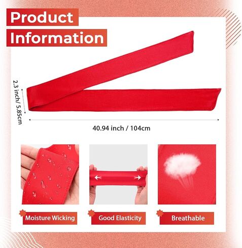 Hiboom 50 Pcs Head Tie Headbands Men Women Ninja Karate Tie Athletic Sweatbands for Sports Basketball Tennis Running Workout in Saudi Arabia