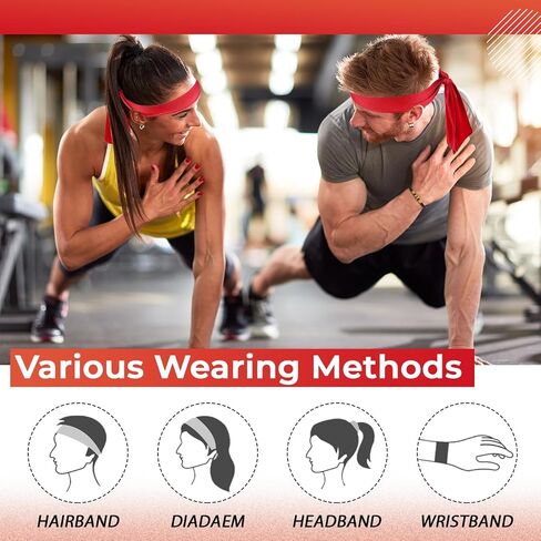 Hiboom 50 Pcs Head Tie Headbands Men Women Ninja Karate Tie Athletic Sweatbands for Sports Basketball Tennis Running Workout in Saudi Arabia