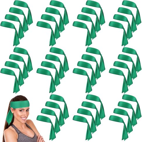 Hiboom 50 Pcs Head Tie Headbands Men Women Ninja Karate Tie Athletic Sweatbands for Sports Basketball Tennis Running Workout in Saudi Arabia