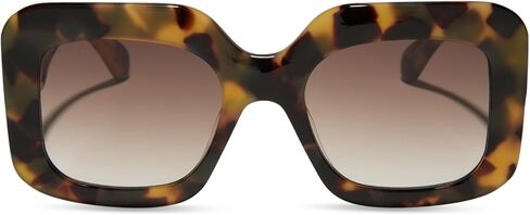 نظارات شمسية مستطيلة من DIFF Giada للنساء حماية مستقطبة من الأشعة فوق البنفسجية 400، كريستال دخاني + رمادي in Kuwait