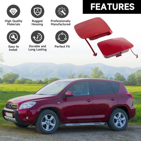 الأمام اليسرى اليمين يمين الغطاء خط ربط السحب غطاء تويوتا RAV4 2009-2012 | متينة وقوية | 53285-0R020 ، 53286-0R020 | قبعة غطاء ثقب العيون خطاف السحب in Saudi Arabia