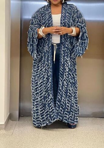 Cardigan الطويلة ذات الحجم الكبير للنساء ، معطف جاكيت جاكيت جاكه in Saudi Arabia