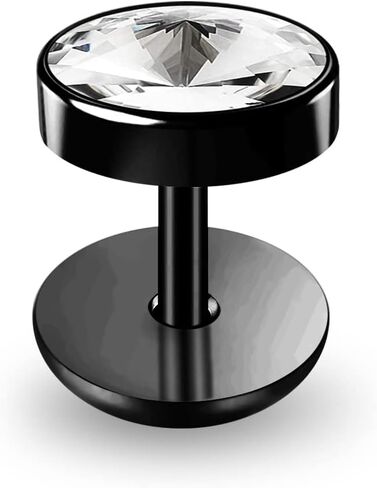Clear Crystal Stone 316L الزر الفولاذ الجراحي 16 مقياس الأذن وهمية - Fauxs Plug - Gauge قرط المجوهرات ثقب الجسم in Kuwait