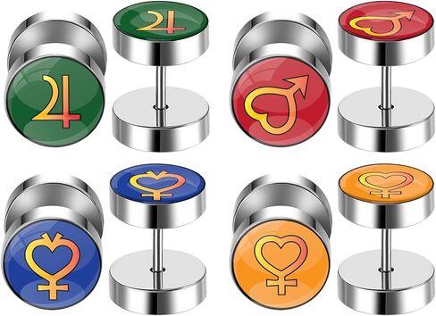 6 Pairs Cosplay Moon Anime Plug Earrings Jewelry for Men and Women | Fake Gauge in Saudi Arabia
