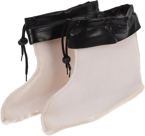 Operitacx 1pair قابلة للفصل سميكة الحذاء لأحذية المطر مريحة الجوارب العزل الشتوية للرجال نساء يسهل تثبيت بطانة القماش الناعمة للدفء الأمثل in Saudi Arabia