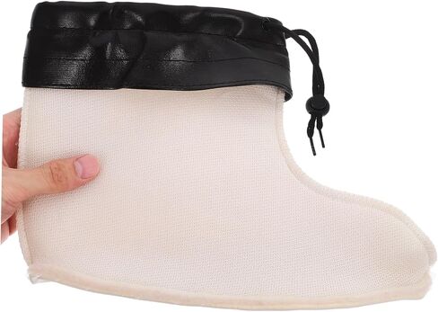 Operitacx 1pair قابلة للفصل سميكة الحذاء لأحذية المطر مريحة الجوارب العزل الشتوية للرجال نساء يسهل تثبيت بطانة القماش الناعمة للدفء الأمثل in Saudi Arabia